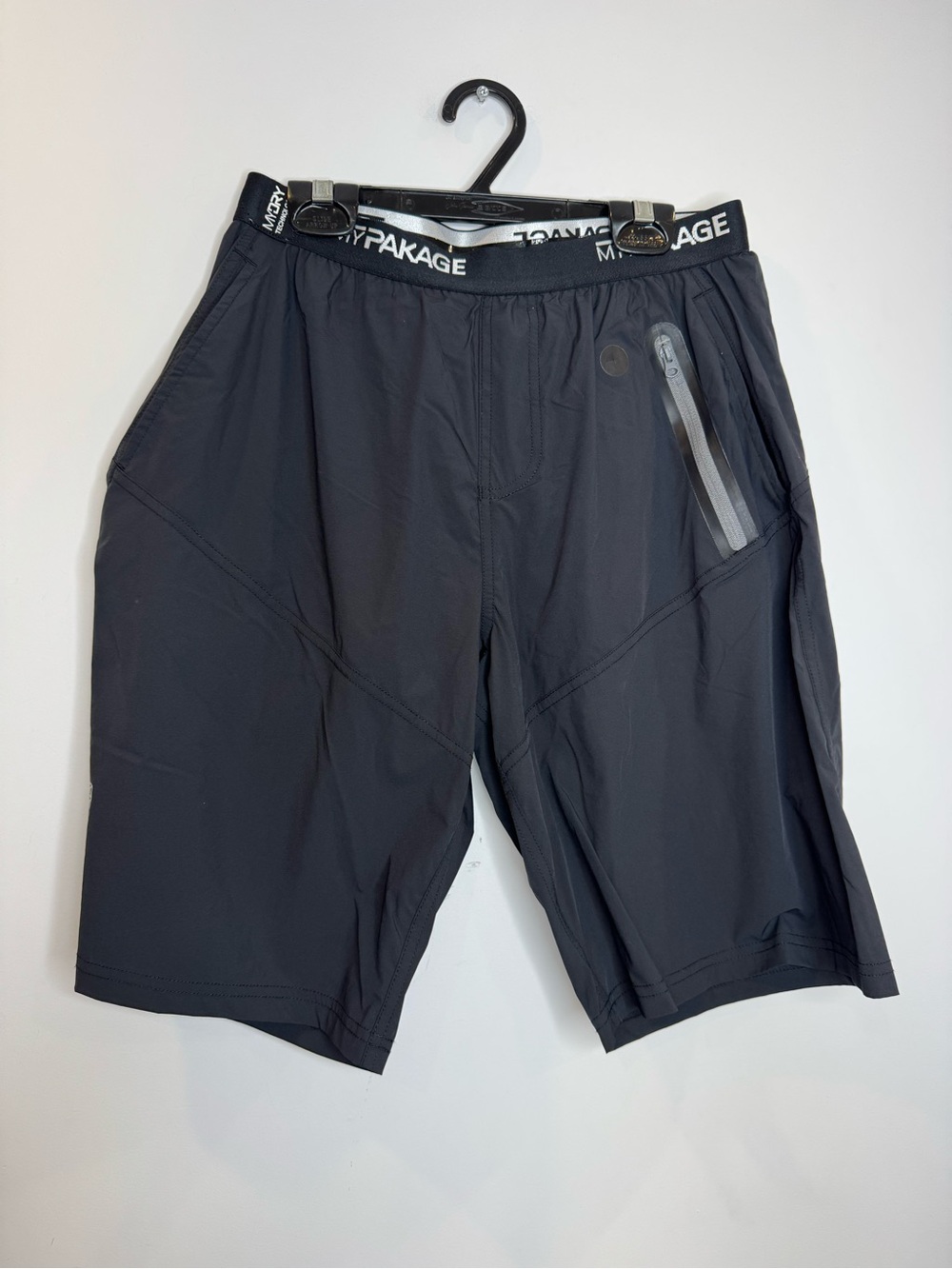 My pakage Men's Black Performance Shorts Zip Pocket - sz small hiking biking